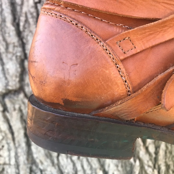 Frye Veronica Brown Short Leather Boots Size 9 - Picture 8 of 10